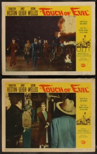 9y1094 TOUCH OF EVIL 2 LCs 1958 Orson Welles, great images of Charlton Heston, Janet Leigh!