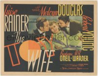 9y0670 TOY WIFE TC 1938 pretty Luise Rainer in love triangle between Melvyn Douglas & Robert Young!