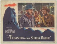9y0880 TREASURE OF THE SIERRA MADRE LC #8 1948 close up of Humphrey Bogart & Tim Holt at bar!