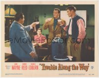 9y0881 TROUBLE ALONG THE WAY LC #6 1953 John Wayne drinks tea to show he has a softer side!