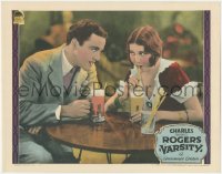9y0885 VARSITY LC 1928 Mary Brian & Buddy Rogers drinking sodas from straws, very rare!
