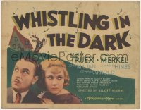9y0674 WHISTLING IN THE DARK TC 1933 mystery writer Ernest Truex & his girl Una Merkel, ultra rare!