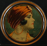9y0353 POLA NEGRI metal tin 1920s Beautebox Canco, Henry Clive portrait art of the sexy star!