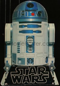 9y0312 STAR WARS die-cut 17x24 movie soundtrack mobile 1977 Lucas classic, R2-D2 & space battle!