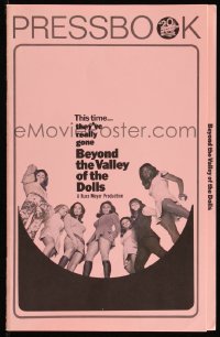 9y0463 BEYOND THE VALLEY OF THE DOLLS pressbook 1970 Russ Meyer, includes herald!