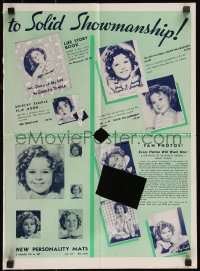 9y0468 CAPTAIN JANUARY pressbook back cover 1936 sailor Shirley Temple, includes poster images!