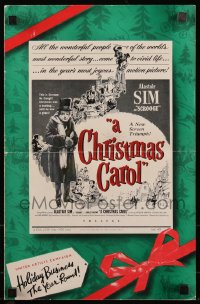 9y0473 CHRISTMAS CAROL pressbook 1951 Charles Dickens holiday classic, Alastair Sim as Scrooge!
