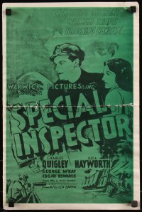 9y0552 SPECIAL INSPECTOR pressbook 1938 hitchhiker Rita Hayworth & customs agent Quigley, ultra rare!