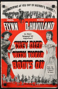 9y0555 THEY DIED WITH THEIR BOOTS ON pressbook 1941 Errol Flynn as Custer, De Havilland, very rare!