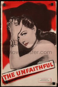 9y0560 UNFAITHFUL pressbook 1947 shameless Ann Sheridan, if she were yours could you forgive, rare!