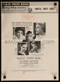 9y0561 UNTIL THEY SAIL pressbook 1957 Paul Newman, Jean Simmons, James Michener, includes herald!