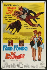 9y1686 ROUNDERS 1sh 1965 Glenn Ford, Henry Fonda, sexy Sue Ane Langdon & Hope Holiday!