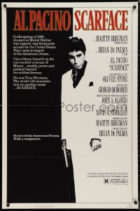 9y1692 SCARFACE 1sh 1983 Al Pacino as Tony Montana, Brian De Palma, Oliver Stone!