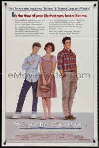 9y1701 SIXTEEN CANDLES 1sh 1984 Molly Ringwald, Anthony Michael Hall, directed by John Hughes!
