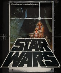 9y0282 STAR WARS foil standee R1982 George Lucas classic sci-fi epic, great art by Tom Jung!