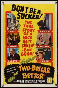 9y1735 TWO-DOLLAR BETTOR revised 1sh 1951 sexy Marie Windsor cost John Litel a lot more than she was worth!