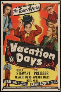9y1738 VACATION DAYS 1sh 1947 Freddie Stewart, June Preisser, Frankie Darro & Noel Neill!