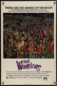 9y1745 WARRIORS 1sh 1979 Walter Hill, great David Jarvis artwork of the armies of the night!
