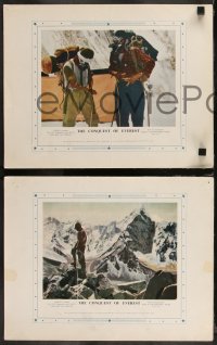 9y0364 CONQUEST OF EVEREST 8 English LCs 1953 Sir Edmund Hillary & Sherpa Tensig Norgay, ultra rare!