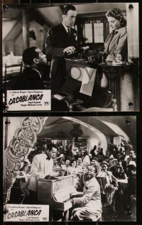 9y0365 CASABLANCA 8 German LCs R1972 Humphrey Bogart, Ingrid Bergman, Michael Curtiz classic!