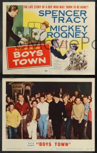 9y0928 BOYS TOWN 8 LCs R1957 Spencer Tracy as Father Flannagan with Mickey Rooney!