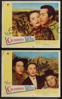9y0930 CALIFORNIA 8 LCs 1946 great images of Ray Milland, Barbara Stanwyck & Barry Fitzgerald!