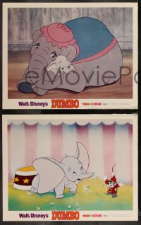 9y1052 DUMBO 3 LCs R1972 great images from Walt Disney circus elephant classic!
