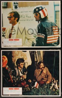 9y1012 EASY RIDER 6 int'l LCs 1969 Peter Fonda, Nicholson, Black, biker classic directed by Dennis Hopper!