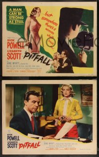 9y0983 PITFALL 8 LCs 1948 Dick Powell is strong as steel but Lizabeth Scott will break him!