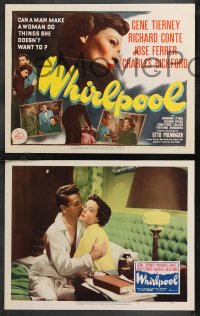 9y1003 WHIRLPOOL 8 LCs 1950 Charles Bickford & Richard Conte, pretty Gene Tierney!