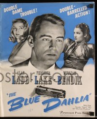 9y0466 BLUE DAHLIA pressbook 1946 Alan Ladd, sexy Veronica Lake, great unseen poster images!