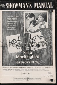9y0556 TO KILL A MOCKINGBIRD pressbook 1962 Gregory Peck, from Harper Lee's classic novel!