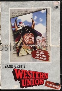 9y0563 WESTERN UNION pressbook 1941 Zane Grey, Fritz Lang, Robert Young, Randolph Scott, ultra rare!