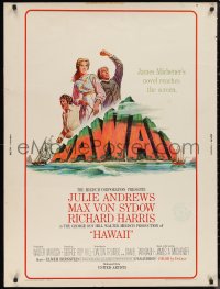 9z0311 HAWAII 30x40 1966 Julie Andrews, Max von Sydow, Richard Harris, written by James A. Michener!