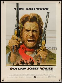 9z0314 OUTLAW JOSEY WALES 30x40 1976 Clint Eastwood is an army of one, cool double-fisted artwork!