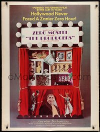 9z0315 PRODUCERS 30x40 1967 Mel Brooks, Zero Mostel & Gene Wilder produce Broadway play!