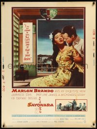 9z0317 SAYONARA style Z 30x40 1957 Marlon Brando, Miiko Taka, I am not allowed to love but I will!