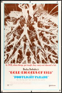 9z0032 GOLD DIGGERS OF 1935/FOOTLIGHT PARADE 40x60 1970 Busby Berkeley, cool image of sexy dancers!