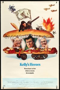 9z0035 KELLY'S HEROES 40x60 1970 Clint Eastwood, Savalas, Rickles, Donald Sutherland, WWII!