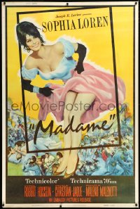 9z0036 MADAME SANS GENE style Z 40x60 R1963 sexy full-length Sophia Loren in low-cut dress, Madame!