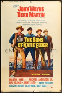 9z0045 SONS OF KATIE ELDER style Y 40x60 1965 line up of John Wayne, Dean Martin & more + Martha Hyer!