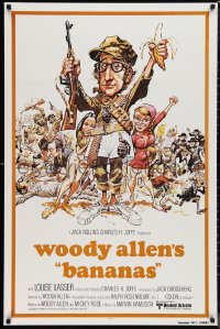 9z1229 BANANAS int'l 1sh R1980 wacky images of Woody Allen, Louise Lasser, classic comedy!