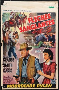 9z0294 LAWLESS EIGHTIES Belgian 1959 Buster Crabbe, Marilyn Saris, cool different western art!