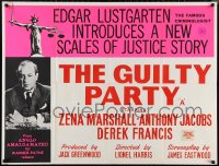 9z0392 GUILTY PARTY British quad 1962 Edgar Lustagarten introduces a new sales of justice story!