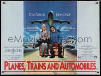 9z0398 PLANES, TRAINS & AUTOMOBILES British quad 1988 Steve Martin & John Candy classic, ultra rare!