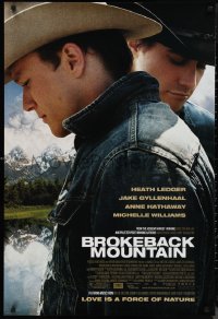 9z1253 BROKEBACK MOUNTAIN DS 1sh 2005 Ang Lee directed, Heath Ledger & Jake Gyllenhaal!