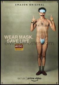 9z0023 BORAT SUBSEQUENT MOVIEFILM DS bus stop 2020 wear mask, save life, outrageous image!