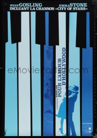 9z0063 LA LA LAND teaser Canadian 1sh 2016 Ryan Gosling, Emma Stone in piano keys, City of Stars!