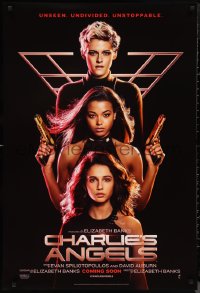 9z1257 CHARLIE'S ANGELS int'l teaser DS 1sh 2019 Kristen Stewart with Naomi Scott & Ella Balinska!