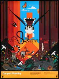 9z0327 CANYON COUNTRY 29x39 commercial poster 1990 Charley Harper art!